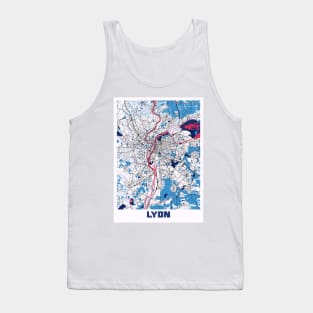 Lyon - France MilkTea City Map Tank Top